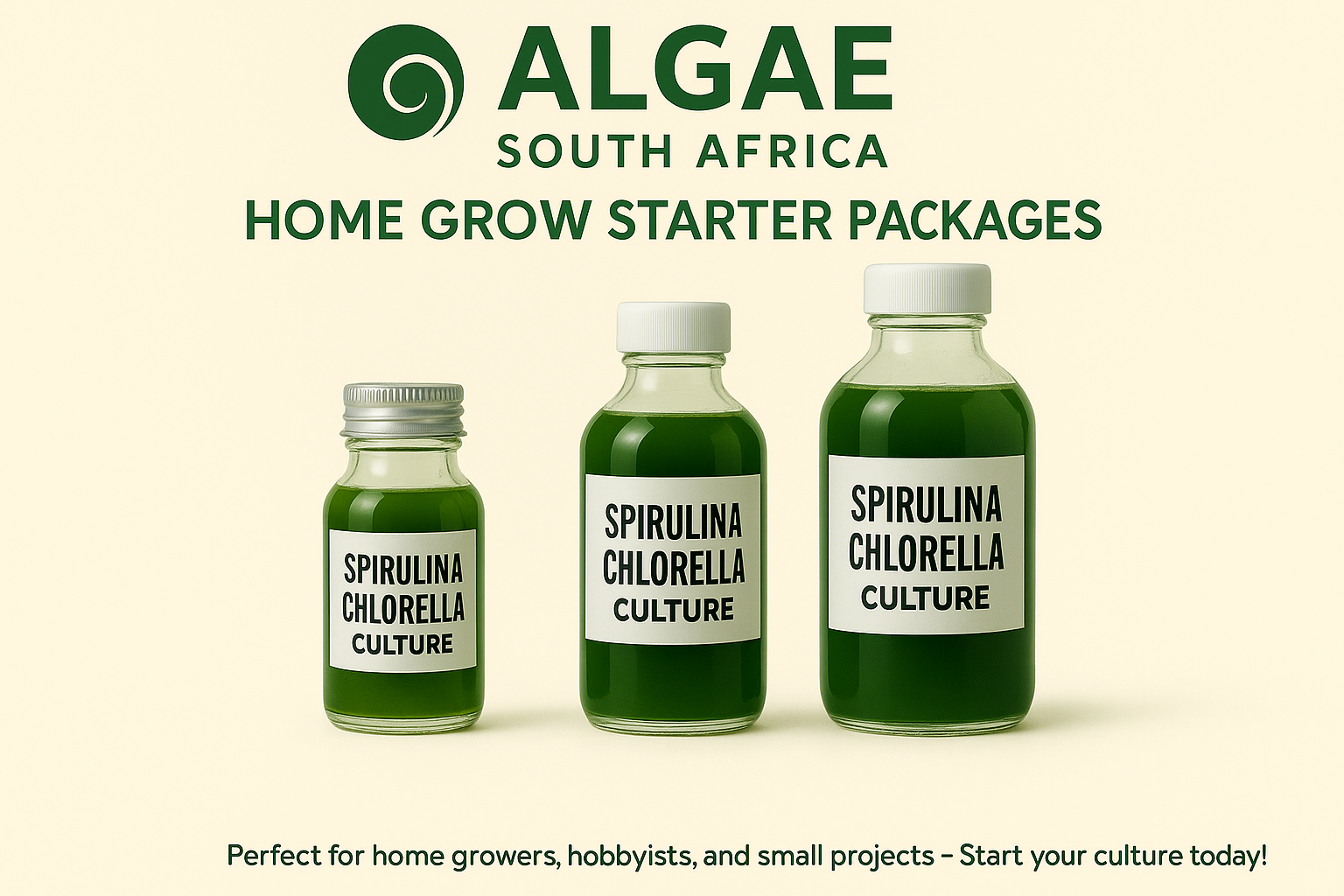 Spirulina culture and chlorella culture live for sale South Africa since 2008